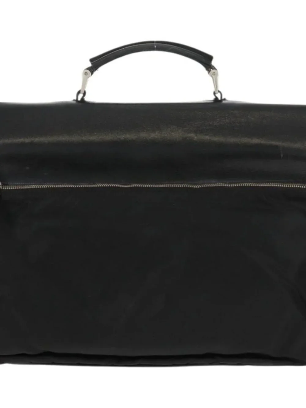 PRADA Hand Bag Nylon Leather Black Silver Auth bs32080 - Picture 3 of 16